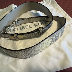 Michael Kors Gray and Cream “Guitar” purse strap